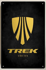 Plaque Murale Métal "TREK" Art Déco Vintage
