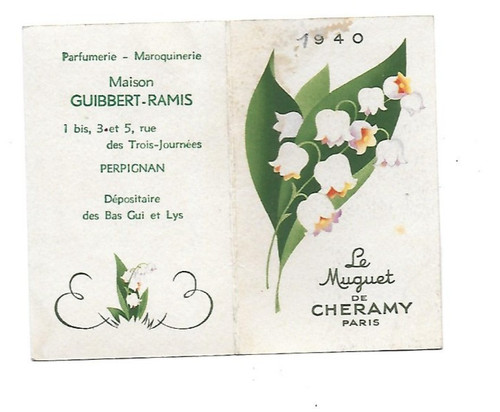 Joli calendrier poche 1940 - calendrier, de