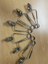 LOT DE 6 PINCE A ESCARGOT INOX 15 CM POUR PLATS POELONS COQUILLES