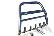 Pare-Buffle pour Nissan Navara D40 2010 - 2016 Abar Inox Amovible Logo Plaque