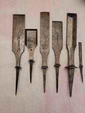 COLLECTION OUTILS AUTHENTIQUES  6  CISEAUX PLATS à BOIS  tous  PEUGEOT