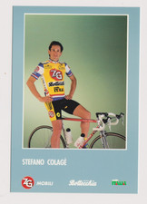 CYCLISME carte cycliste STEFANO COLAGE équipe ZG MOBILI SELLE ITALIA 1992