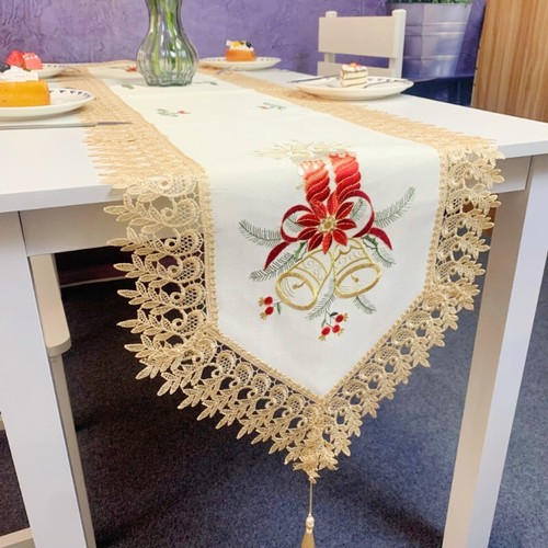 Nappe chemin table brodé - chemin, de