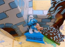 socle Schtroumpf bleu cochon