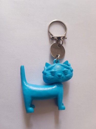 Porte clés chat bleu - porte-clés,