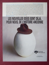 12/1985 PUB ROCKWELL HF COLLINS DEFENSE COMMUNICATIONS OEUF EGG EI ORIGINAL AD