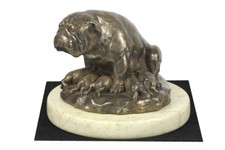 Anglais Bouledogue Type 3 - Figurine Avec Chien Sur Sandigem Marbre Art Dog