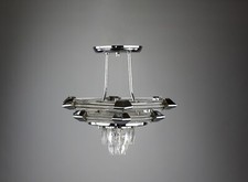 Artisan du Cristal Klein in Baccarat, Chandelier, Art Deco Modernist Style