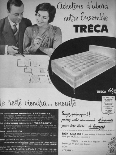 Publicité 1958 tréca matelas - 1958,