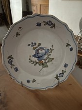 Assiette décor de grand feu - Architecture - Faïence de La Rochelle - XVIII/XIXe