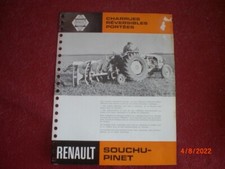 PROSPECTUS  PUBLICITAIRE CHARRUES  REVERSIBLES  SOUCHU PINET / TRACTEURS RENAULT