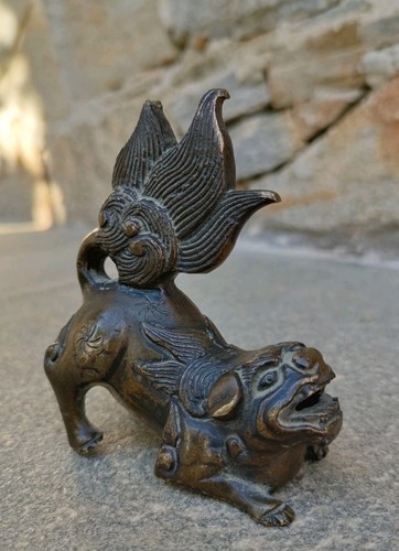 Ancienne statuette chien - statuette, de