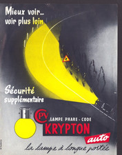 PARIS (VII°) LAMPES Krypton auto "Claude PAZ & VISSEAUX" Tract période 1960
