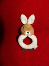 Doudou Hochet Grelot Lapin Beige Brun Picot 2