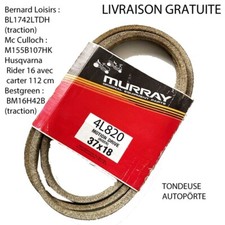 Courroie  140294 140067 Craftsman, Poulan -4L820 MURRAY  37/18 Tracteur tondeuse