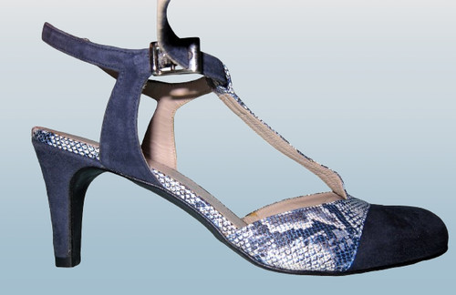 Escarpins été cuir bleu