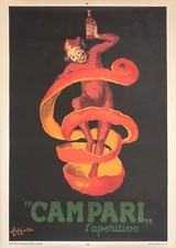 Leonetto Cappiello, 1950 - Spiritello Campari - Affiche Originale Cm 140 X 100