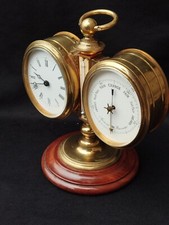 pendulette de bureau barometre barometer clock desk