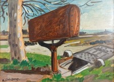 Tableau de Auguste CHABAUD ( 1882-1955)- HUILE SUR CARTON- v1845-