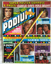 Clipping PODIUM 1978 : Couverture SHEILA , Poster C. FRANCOIS et son chat ,...