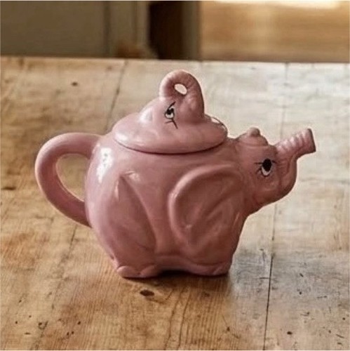 Théière céramique rose