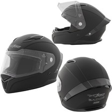 Casque Homologué Integral Moto Scooter intégré Touring Mat Noir