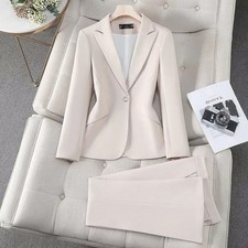 Tailleur Femme Abricot Veste Sur Mesure Pantalon Élégant Cérémonie CF52432