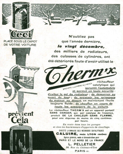 Publicité ancienne automobile
