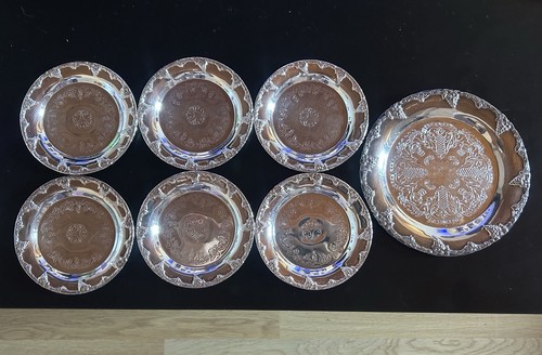 Vintage silver plates - vintage,