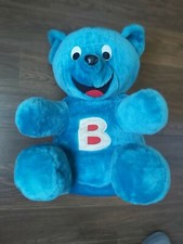 très grosse peluche 55 cm BUTAGAZ BOB BLEU VINTAGE DANS SON JUS RARE 