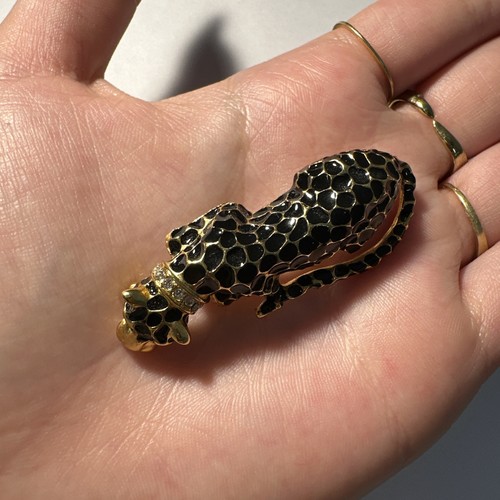 Broche panthère dorée - panthère,