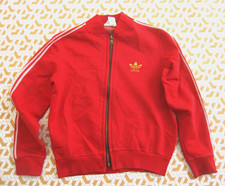 Veste Adidas Ventex Vintage rouge Jacket 70'S Made in France enfant - 7 / 8 ans