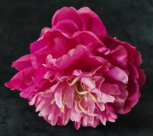 Fleur tissu pivoine rose - en,