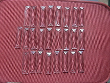 ++"536.11"    LOT DE 25 PAMPILLES EN VERRE A FACETTES POUR LUSTRE SUSPENSION