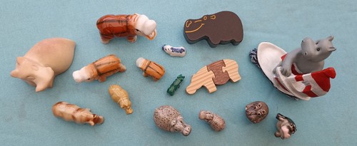 Lot figurines hippopotames - 15,
