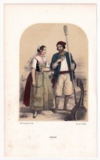 Lithographie XIXe Venise Venezia Venice Italie Italia Gondole Gondola 1850