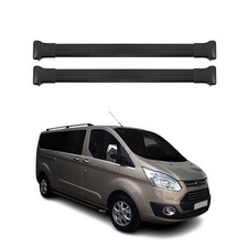 Barres de toit transversales pour Ford  Transit Tourneo Custom 2013-22 Alu Noir