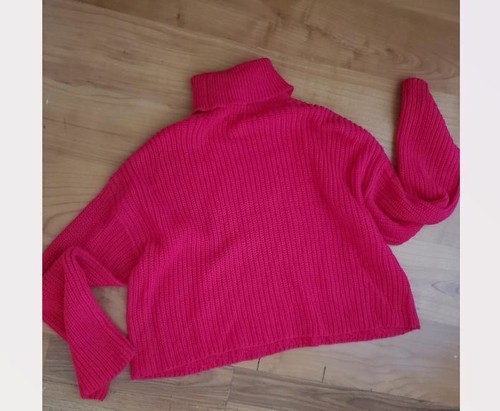 Turtleneck sweater hot pink - hot,