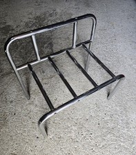 Porte valise bagage métal tubulaire chromé vintage ancien