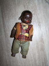 POUPEE ANCIENNE TETE BISCUIT - BEBE CARACTERE NOIR HEUBACH KOPPELSDORF 20 cm