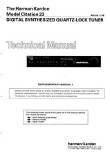 Technique Manuel D'Instructions pour Harman Kardon Citation 23