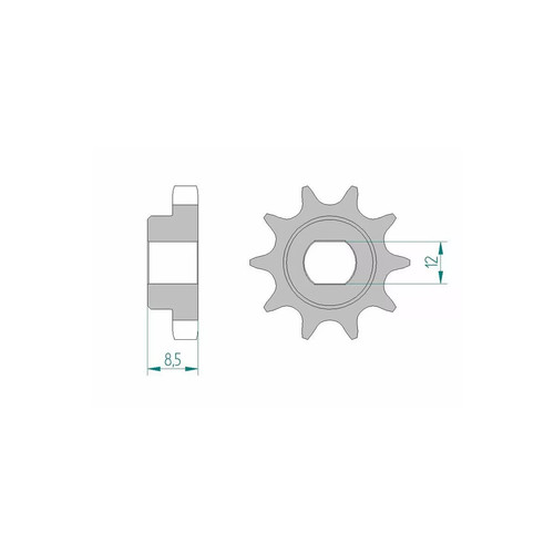 Pignon afam 94124 acier 11 - acier,