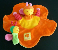 59. DOUDOU PLAT MARIONNETTE DOIGT MOULIN ROTY LOUNA ABEILLE ORANGE VERT TTBE