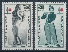 Timbre France 1400/1401** Croix Rouge