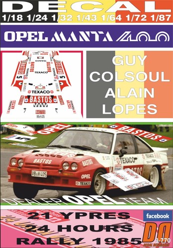 Decal opel manta - decal, 400