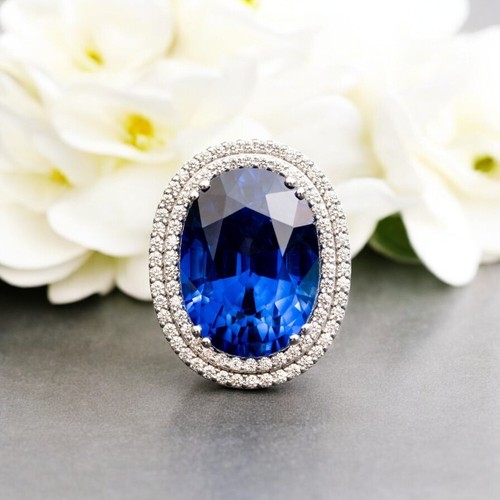 Bague mariage saphir bleu - de,