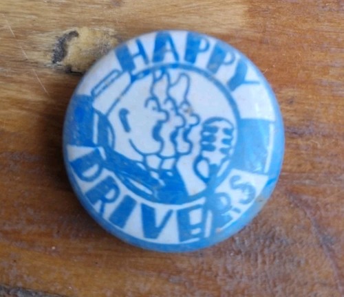 Happy drivers fan pin - happy,