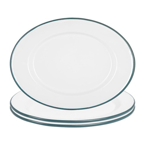 Blanc plateaux service - 3x,