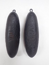 Paire de poids d'horloge comtoise XIX ème - Poids total : 7,958 kg