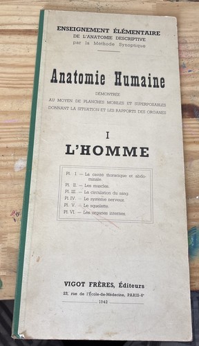 Ancien livre anatomie humaine - livre,